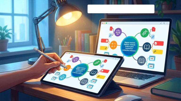 Mapas mentais digitais: método prático para memorizar conteúdos extensos